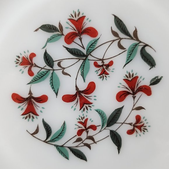 Anchor Hocking Fire King Honeysuckle Milk Glass Dinner Lunch Plates - Picture 2 of 7